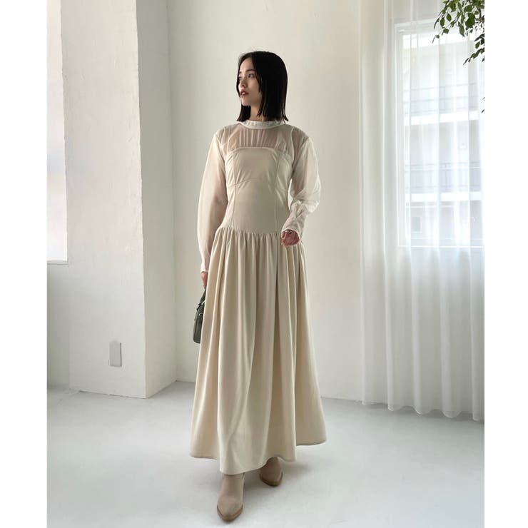 バックリボンドッキングワンピース　M me eme mystic】【森川企画】バックリボンドッキングワンピース[品番