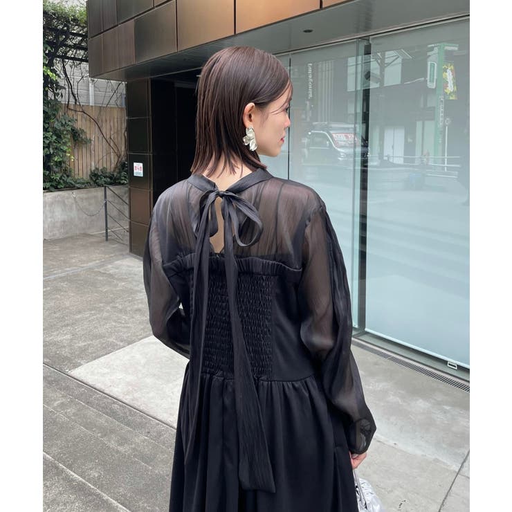 バックリボンドッキングワンピース　M me eme mystic】【森川企画】バックリボンドッキングワンピース[品番