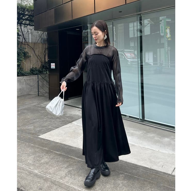 バックリボンドッキングワンピース　M me eme mystic】【森川企画】バックリボンドッキングワンピース[品番