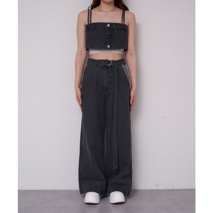 新品 Chico 配色切替デニムコンビネゾン PAL GROUP OUTLET｜【Chico】配色切替デニムコンビネゾン