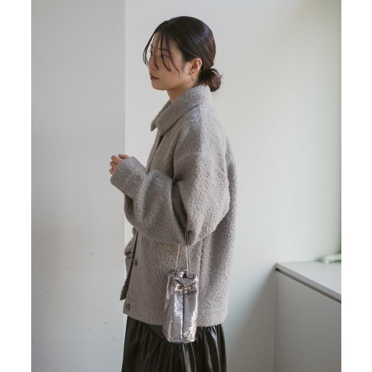 Kastane】ブークレミドルステンカラーコート[品番:PALW0003483 Kastane】ブークレミドルステンカラーコート[品番:PALW0003483