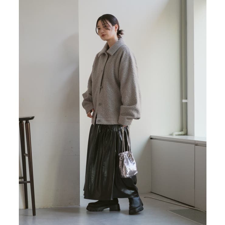 【Kastane】ブークレミドルステンカラーコート | PAL GROUP OUTLET | 詳細画像9 