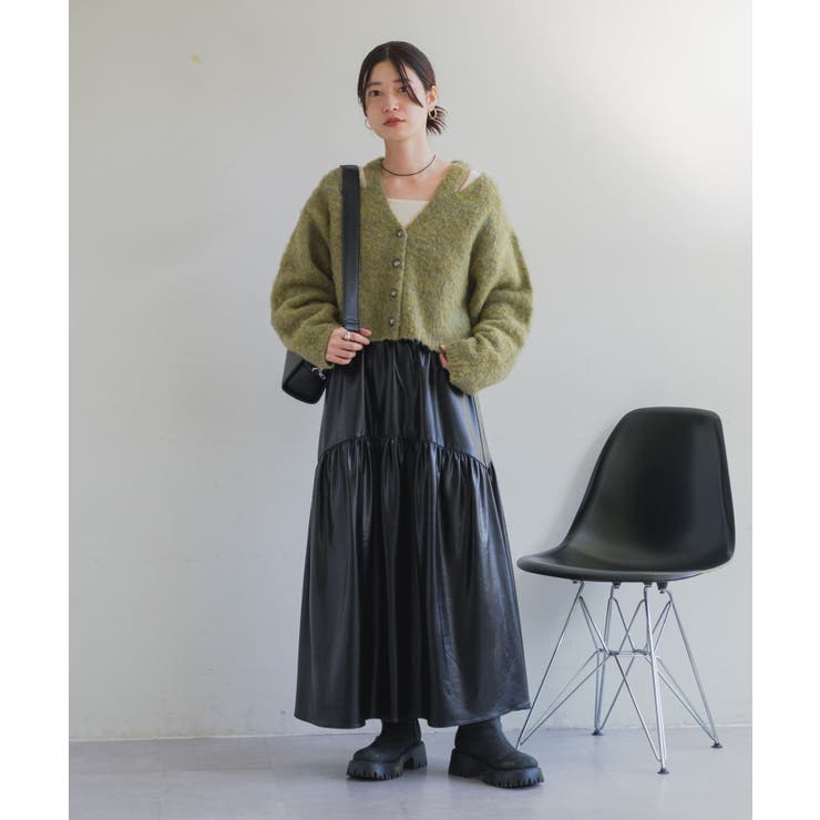 Kastane】カットアウトメランジニットカーディガン[品番：PALW0003564]｜PAL GROUP  OUTLET（パルグループアウトレット）のレディースファッション通販｜SHOPLIST（ショップリスト）