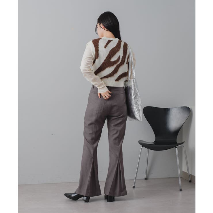 Kastane】ゼブラジャガードニットベスト[品番:PALW0003562 Kastane】ゼブラジャガードニットベスト[品番:PALW0003562