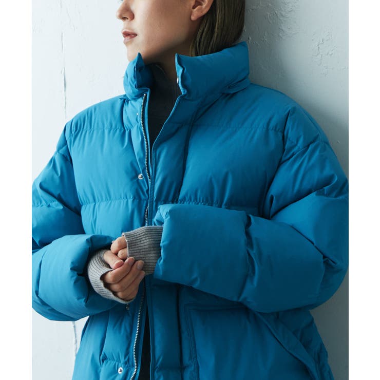 アーシー earthy_ ミディハイブリットダウンコート （BLU