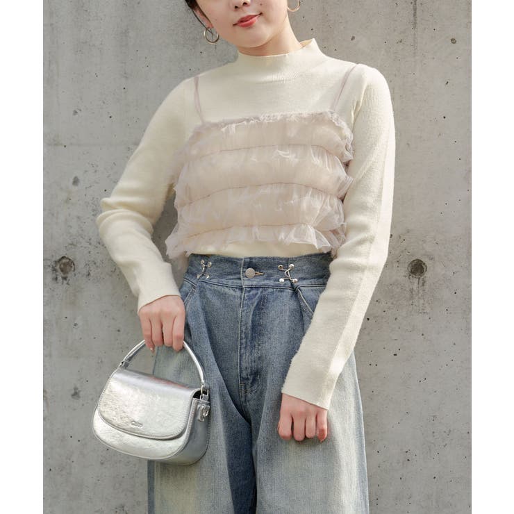 Chico】チュールビスチェ付ハイネックニット[品番：PALW0003576]｜PAL