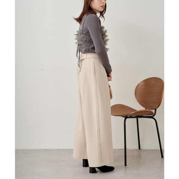 Chico】チュールビスチェ付ハイネックニット[品番：PALW0003576