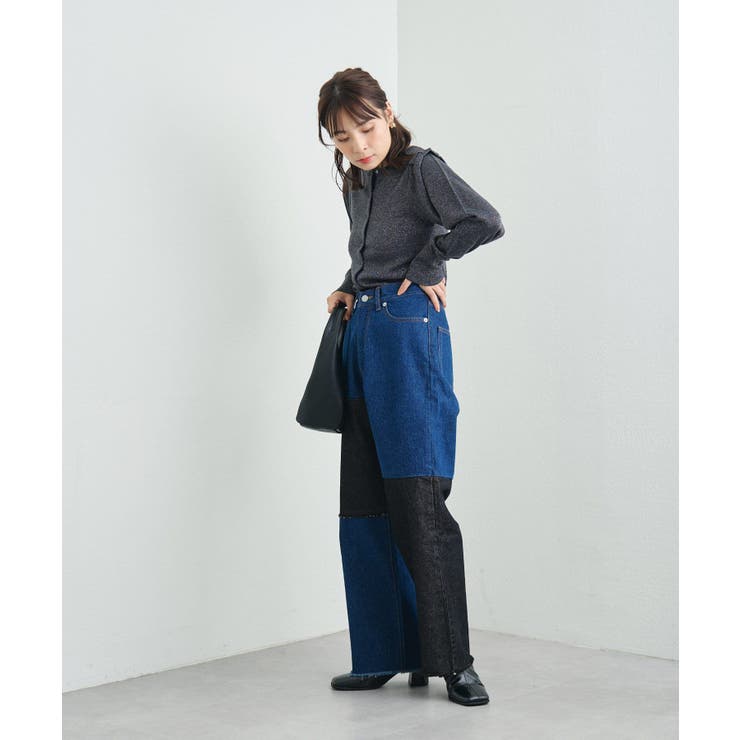 【Kastane】リメイク風デニムパンツ