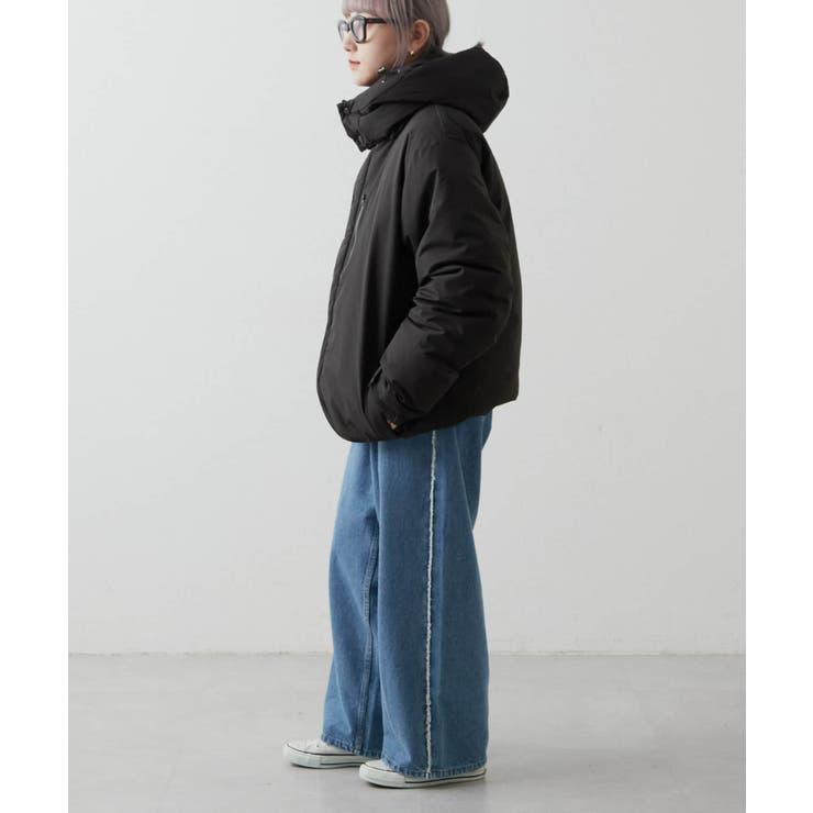 CIAOPANIC TYPY】2way中綿フードスタンドネックジャケット[品番