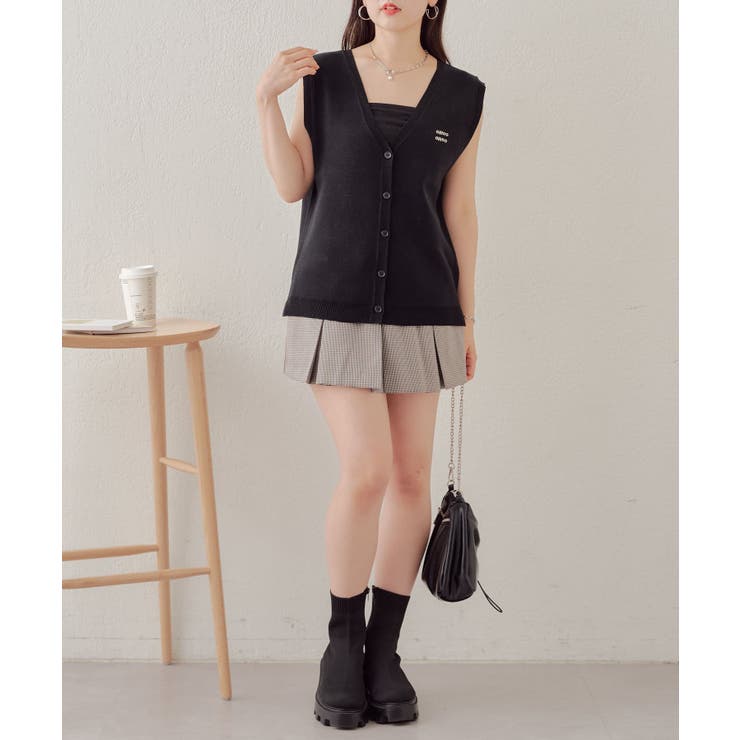 【Chico】ロゴ刺繍ルーズベスト | PAL GROUP OUTLET | 詳細画像13 