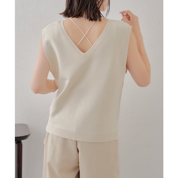 【Chico】ロゴ刺繍ルーズベスト | PAL GROUP OUTLET | 詳細画像2 