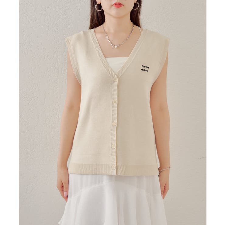【Chico】ロゴ刺繍ルーズベスト | PAL GROUP OUTLET | 詳細画像30 
