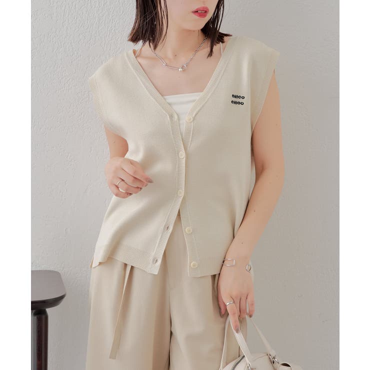 【Chico】ロゴ刺繍ルーズベスト | PAL GROUP OUTLET | 詳細画像6 