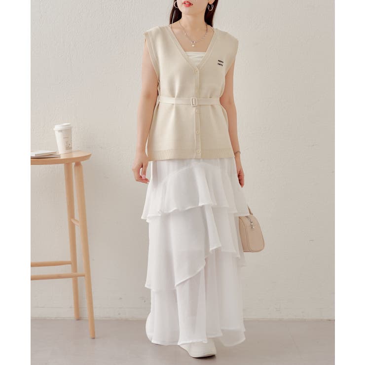 【Chico】ロゴ刺繍ルーズベスト | PAL GROUP OUTLET | 詳細画像8 