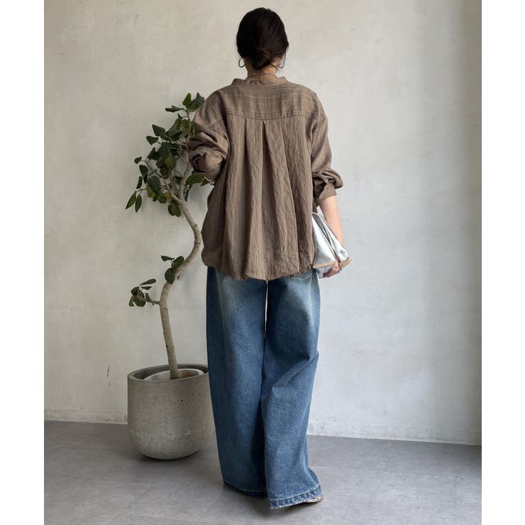 【DouDou】シアーストライプバルーンシャツ[品番：PALW0003808]｜PAL GROUP  OUTLET（パルグループアウトレット）のレディースファッション通販｜SHOPLIST（ショップリスト）