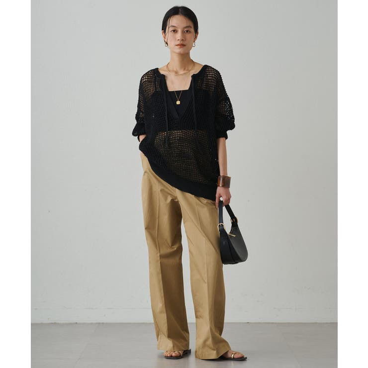 全国総量無料で Loungedress】スキッパーメッシュKN[品番：PALW0003812]｜PAL トップス