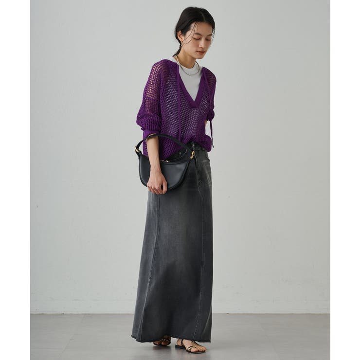 【Loungedress】ラウンジドレス  スキッパーメッシュニット Loungedress】スキッパーメッシュニット | OUTLET(アウトレット
