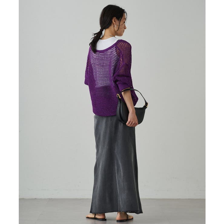 2024公式店舗 Loungedress】スキッパーメッシュKN[品番：PALW0003812]｜PAL トップス