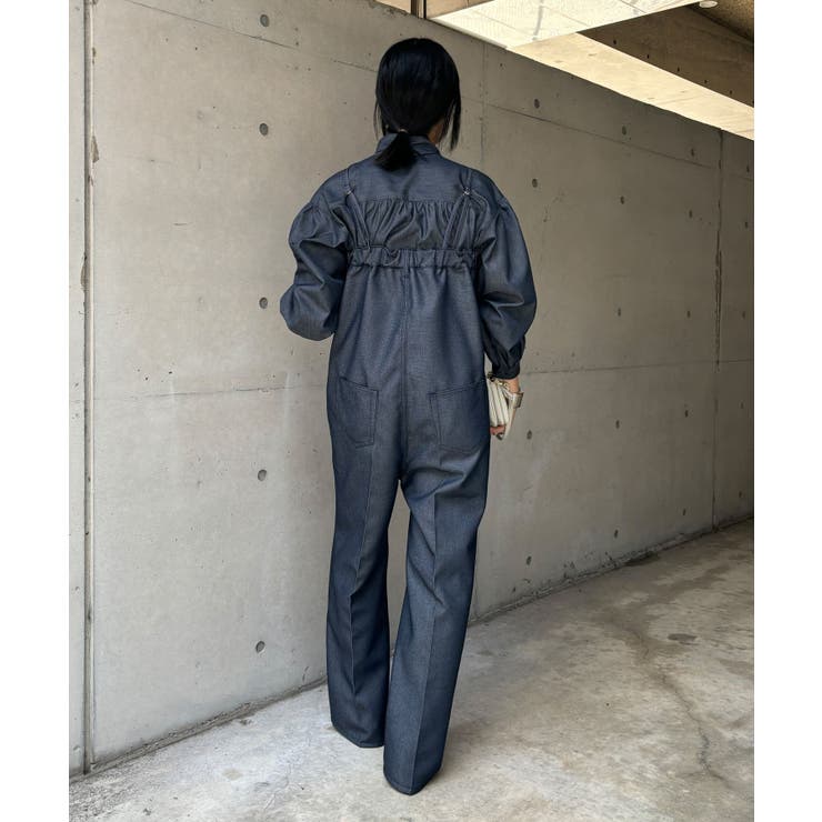 DouDou】JAPANデニム棒タイブラウス[品番：PALW0003903]｜PAL