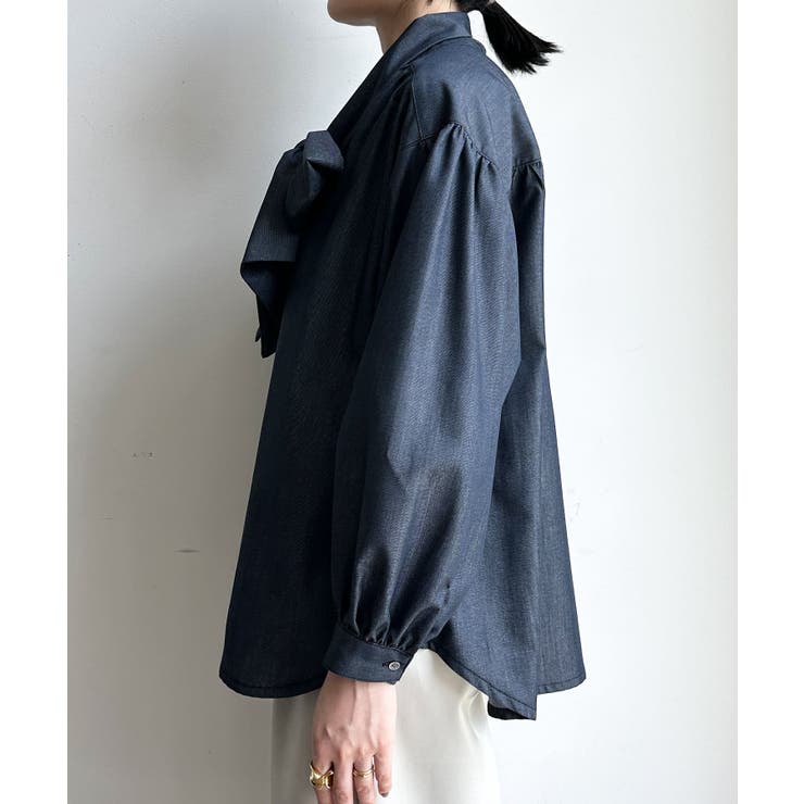 【DouDou】JAPANデニム棒タイブラウス[品番：PALW0003903]｜PAL GROUP  OUTLET（パルグループアウトレット）のレディースファッション通販｜SHOPLIST（ショップリスト）