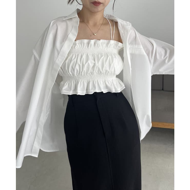 正規店仕入れの CAPRICIEUX LE'MAGE】ビスチェSETシャツ[品番：PALW0003922 トップス
