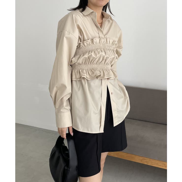 CAPRICIEUX LE'MAGE】ビスチェSETシャツ[品番：PALW0003922