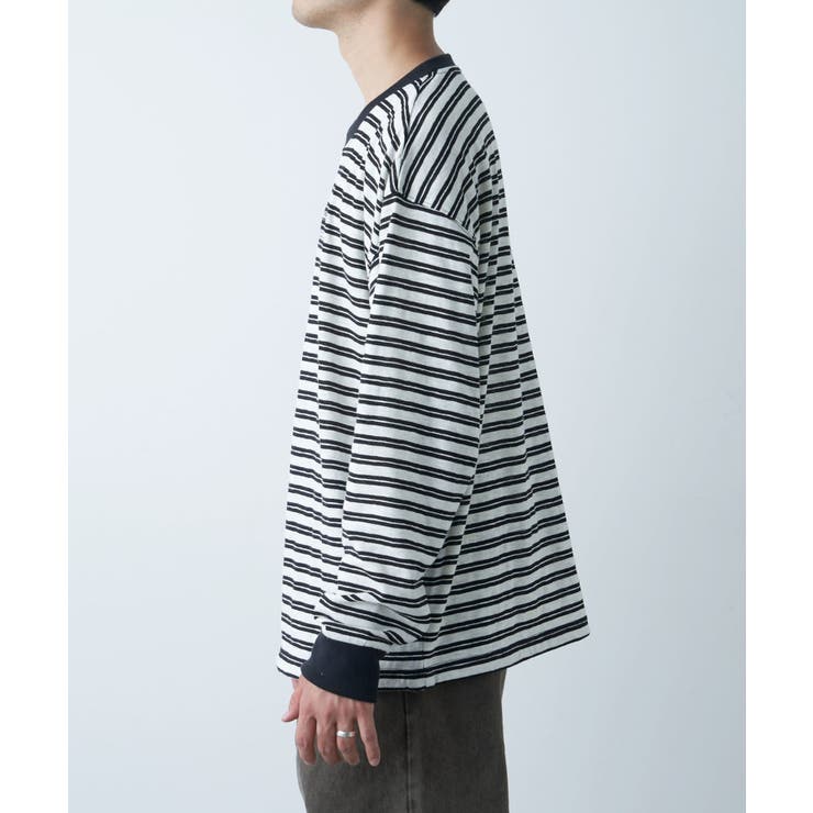 ワンポイント刺繍ボーダードロストロンTee[品番：PALW0003953]｜PAL GROUP  OUTLET（パルグループアウトレットメン）のメンズファッション通販｜SHOPLIST（ショップリスト）