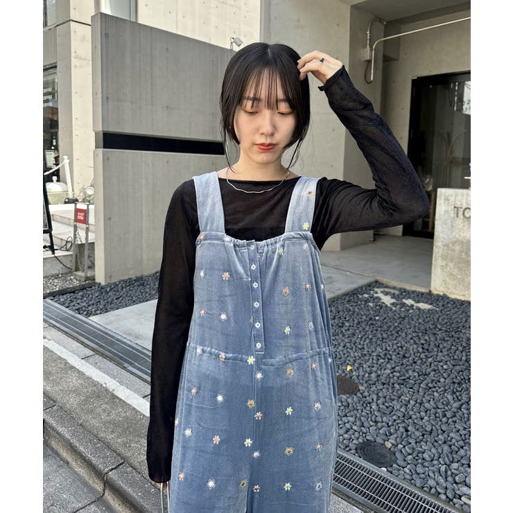 高評価の贈り物 mystic】刺繍ベロアオールインワン[品番：PALW0003950]｜PAL サロペット・オーバーオール・オールインワン