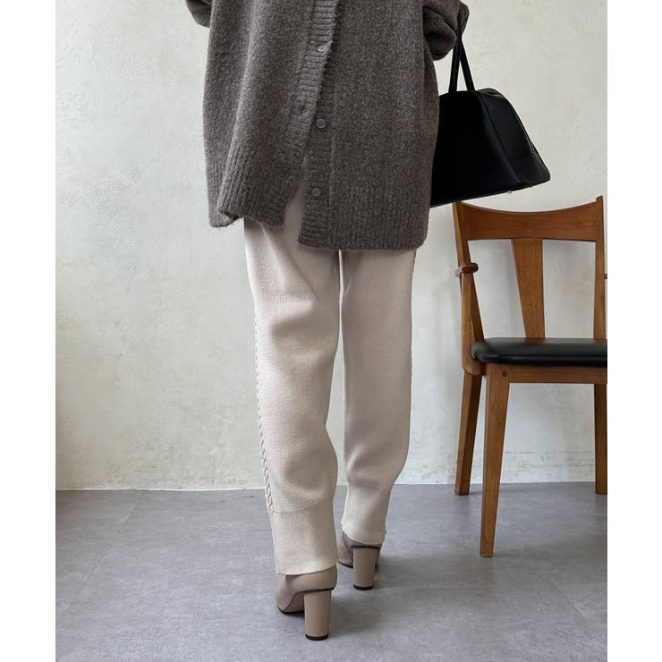 DouDou - DOUDOU【定価:16,500円】ケーブル編みニット DouDou】ケーブルラインニットジョガー[品番：PALW0003958]｜PAL