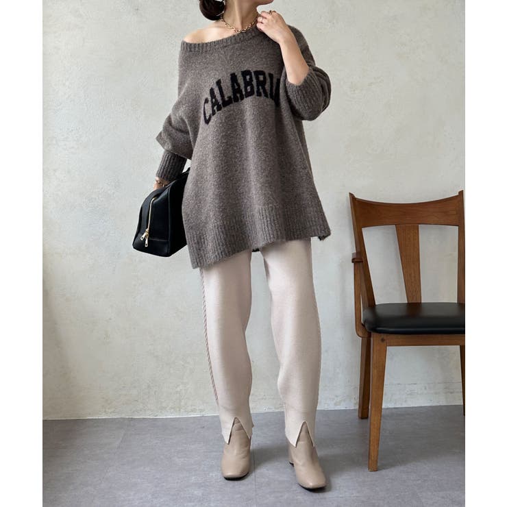 DouDou - DOUDOU【定価:16,500円】ケーブル編みニット DouDou】ケーブルラインニットジョガー[品番：PALW0003958]｜PAL