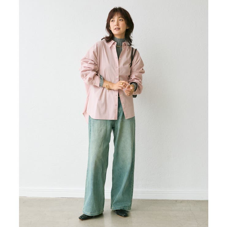 定価1.76万 リヴドロワ マルチパターンシャツ ブラック オーバーサイズ