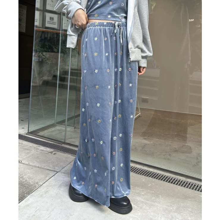 mystic】刺繍ベロアスカート[品番：PALW0003987]｜PAL GROUP OUTLET