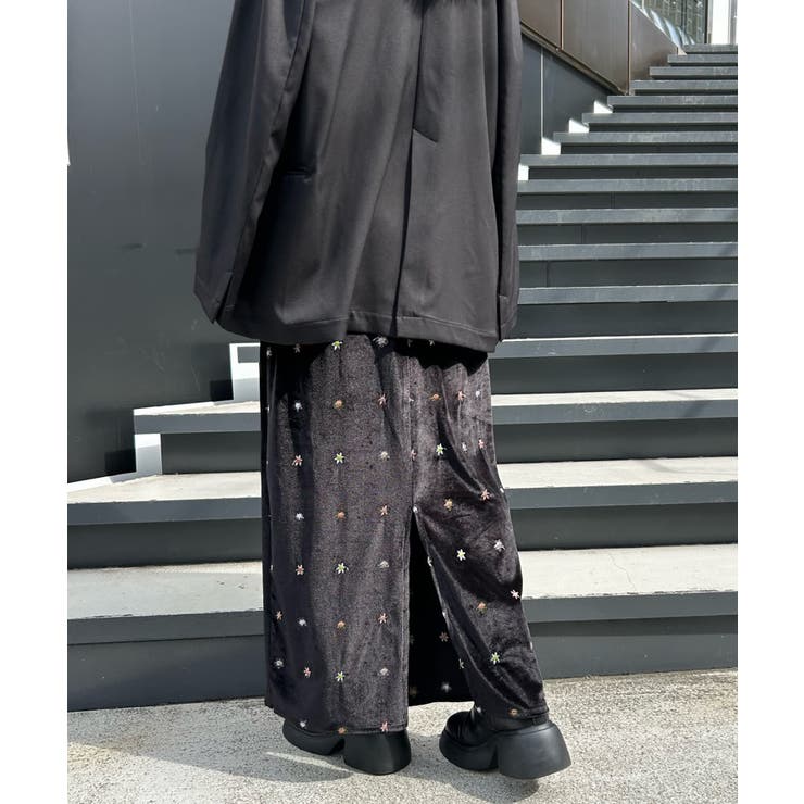 アルベロベロ　刺繍ロングスカート　【お値下げ】 mystic】刺繍ベロアスカート[品番：PALW0003987]｜PAL GROUP OUTLET