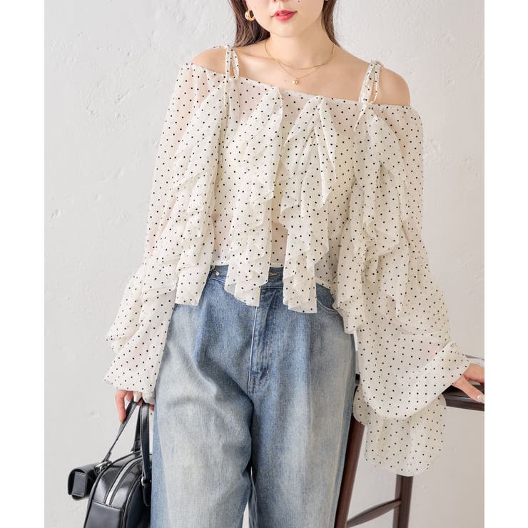 yuzuコラボ企画】袖フリルオーバージャケット chico 新品】chico 袖