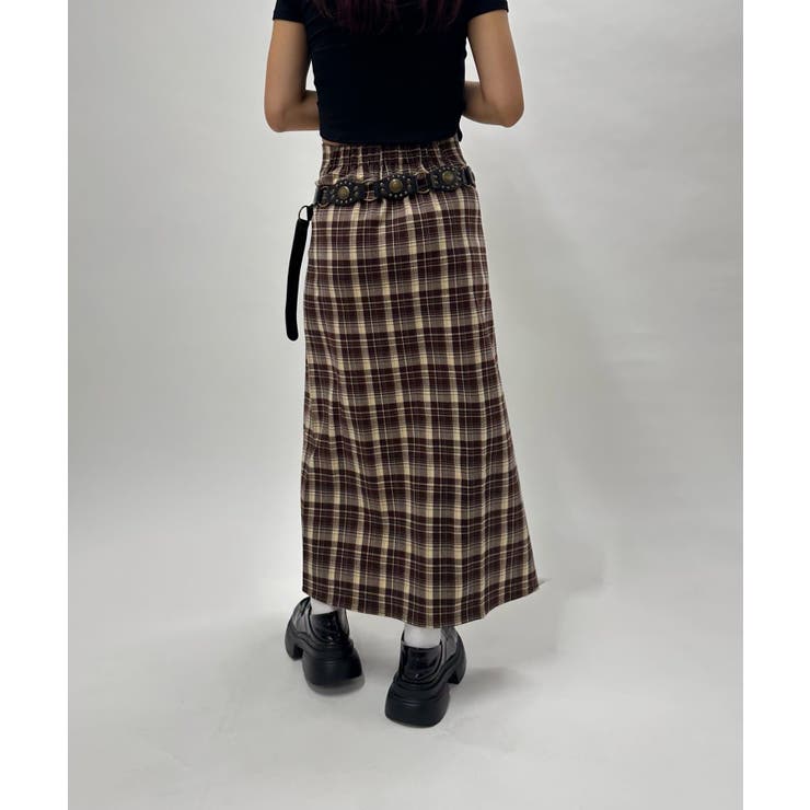 WHO'S WHO gallery】チェックロングスカート[品番：PALW0004049
