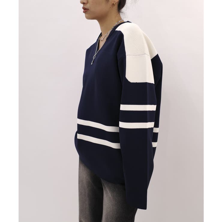 WHO'S WHO gallery】ライン切替Vニット[品番：PALW0004045]｜PAL GROUP