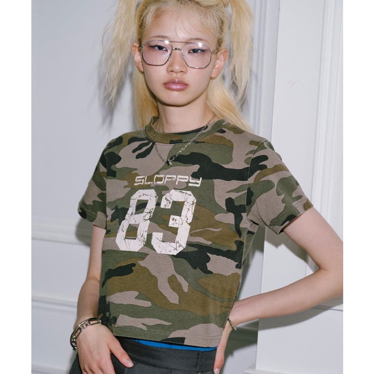 Admiral レディース　ベージュグレー迷彩 Tシャツ Admiral レディース ベージュグレー迷彩 Tシャツ-販売卸売り