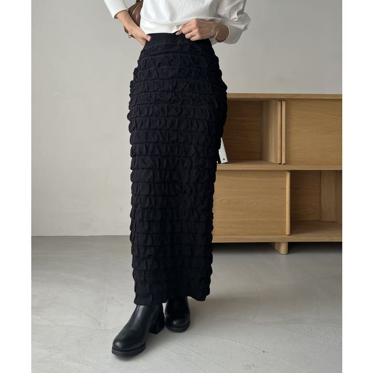 カプリシュレマージュ マキシIラインスカート サイズ36 ブラック