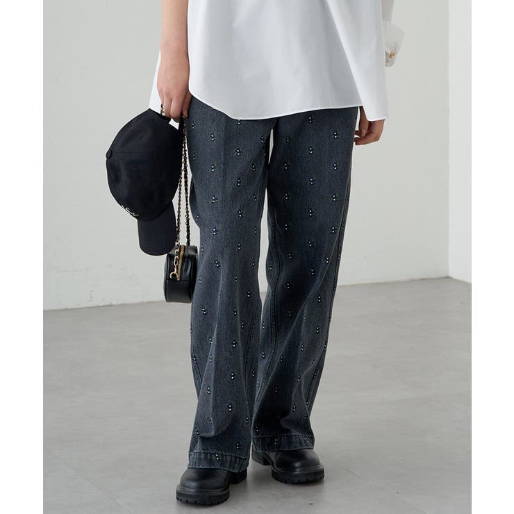 【Loungedress】花柄刺繍デニムPT[品番：PALW0004085]｜PAL GROUP  OUTLET（パルグループアウトレット）のレディースファッション通販｜SHOPLIST（ショップリスト）