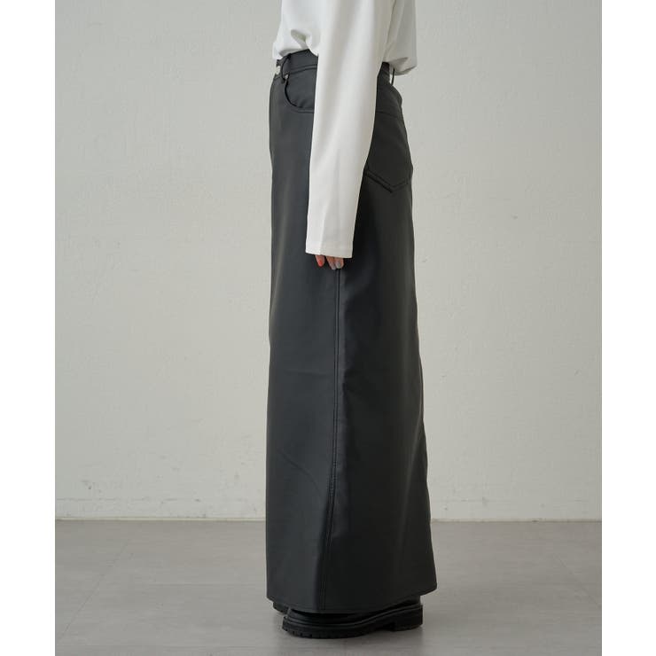 Loungedress】フェイクレザーマキシSK[品番：PALW0004087]｜PAL