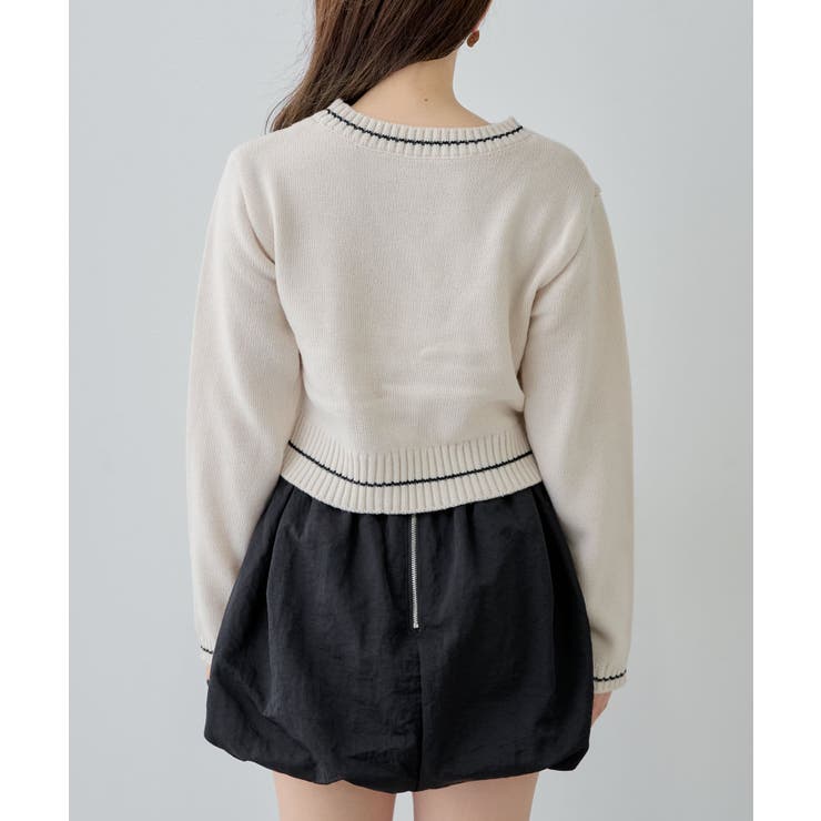 Chico】ロゴジャガードラインニット[品番：PALW0004063]｜PAL