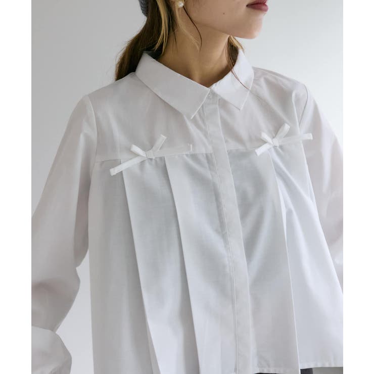 【w closet】ﾘﾎﾞﾝﾌﾟﾘｰﾂｼｬﾂ