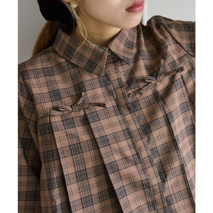 【w closet】ﾘﾎﾞﾝﾌﾟﾘｰﾂｼｬﾂ