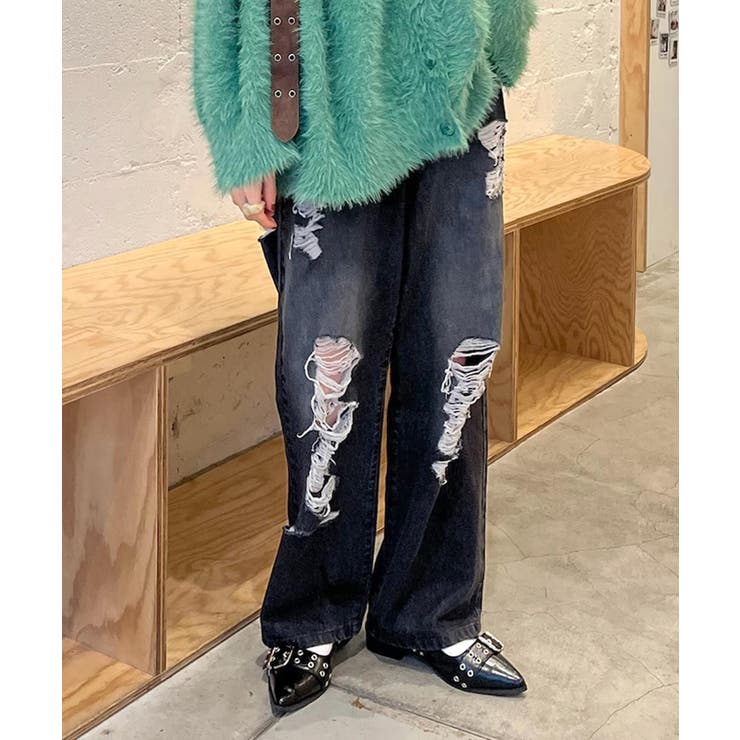 w closet】ダメージデニムパンツ[品番：PALW0004096]｜PAL GROUP  OUTLET（パルグループアウトレット）のレディースファッション通販｜SHOPLIST（ショップリスト）