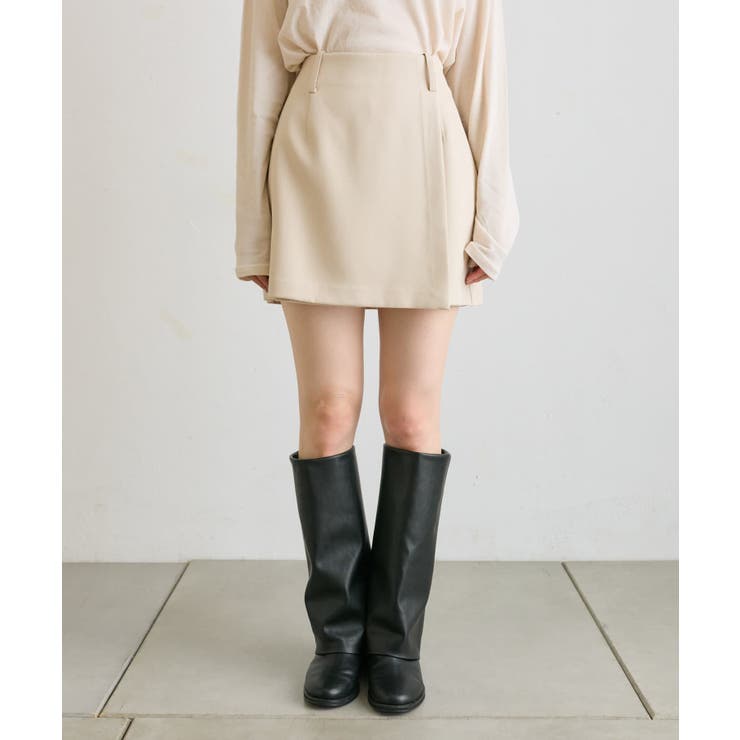 セール】【3サイズ展開】レイヤードミニスカパン（スカート