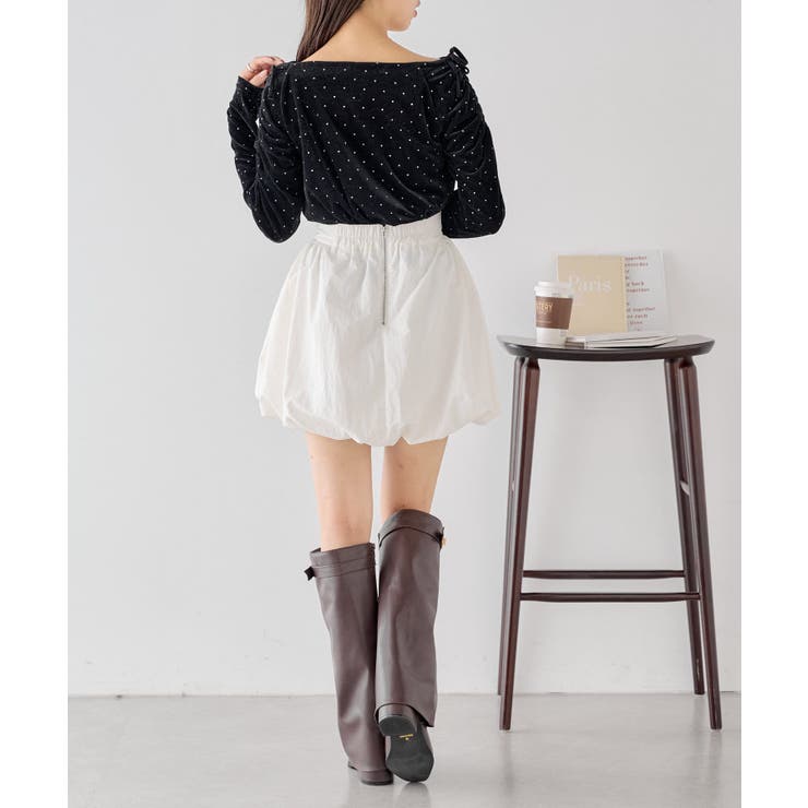 【♡ページ】chico ナイロンバルーンミニスカート Chico】ナイロンバルーンミニスカート | OUTLET(アウトレット