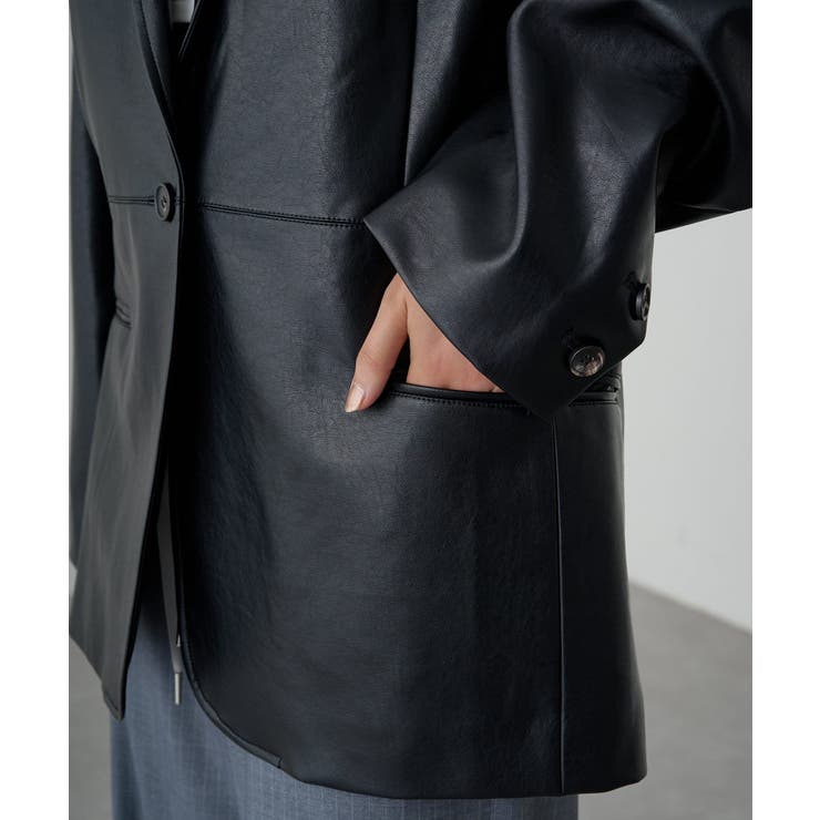 Loungedress】フェイクレザーJK[品番：PALW0004189]｜PAL GROUP