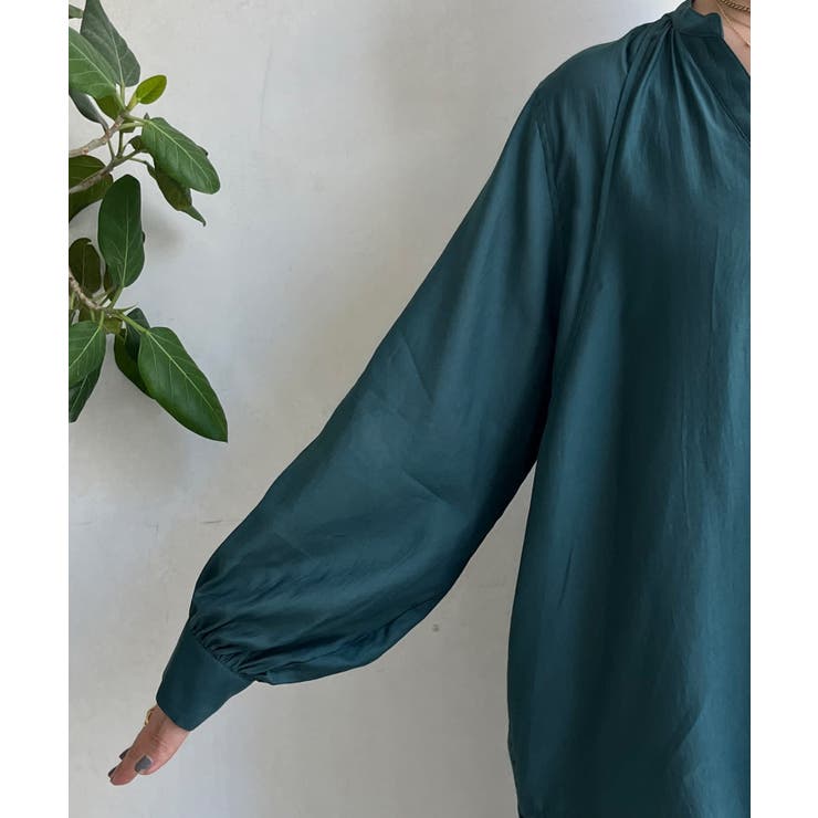 DouDou】レイヤード風スキッパーブラウス[品番：PALW0004225