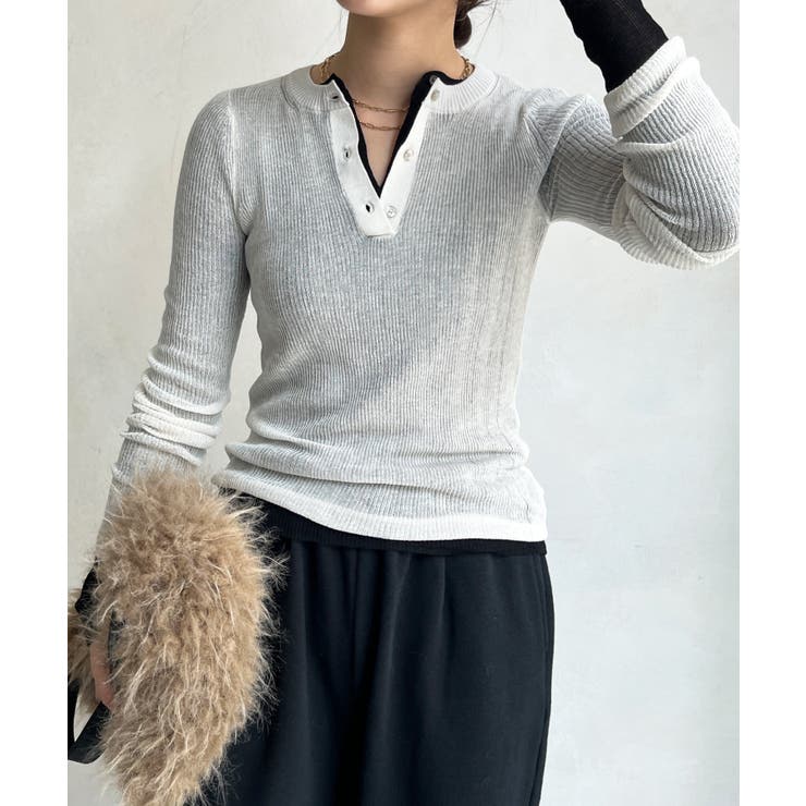 DouDou】ヘンリーシアーニット[品番：PALW0004226]｜PAL GROUP  OUTLET（パルグループアウトレット）のレディースファッション通販｜SHOPLIST（ショップリスト）