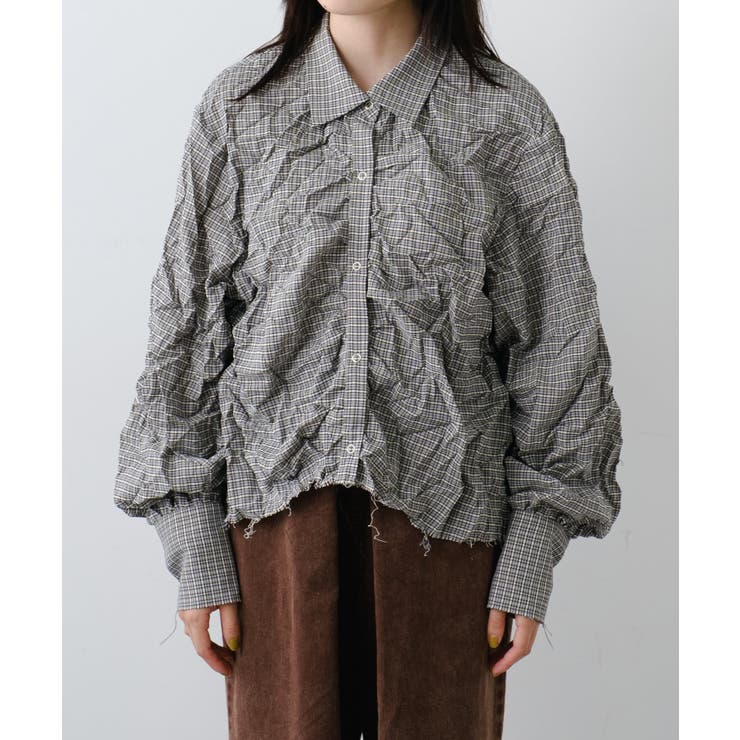 Kastane】キャッチワッシャークロップドシャツ[品番